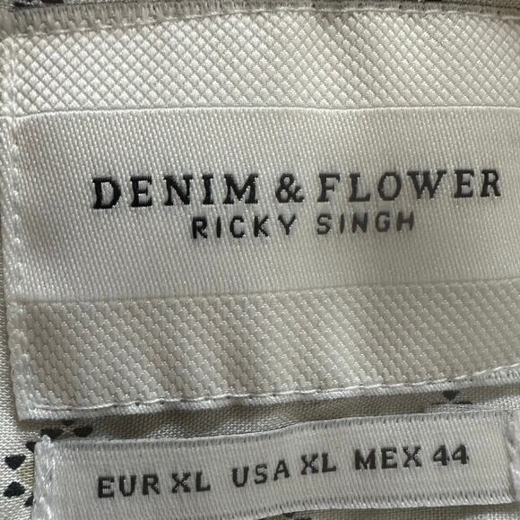 NWT Denim & Flower Petite Print Blouse Sz. XL - Picture 4 of 6